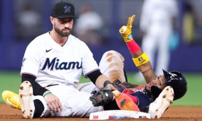 The Miami Marlins are having difficulty against the Atlanta Braves